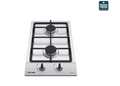 Encimera a Gas 2 Platos Fensa Encendido Eléctrico y Parrilla Hierro Fundido FCE 2HF GL T Inox
