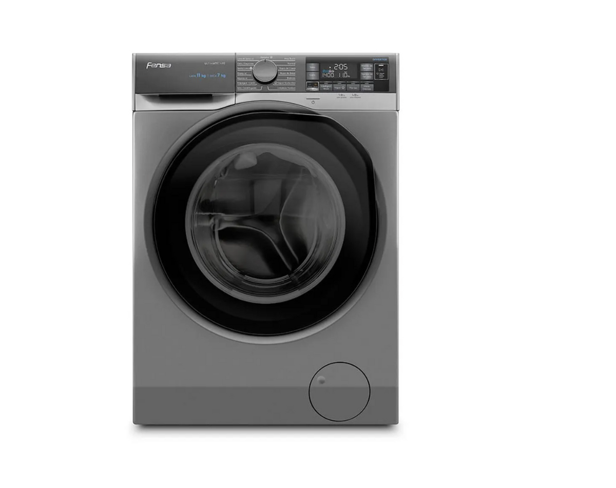 Lavadora Secadora Fensa 11Kg Carga Frontal Lavado Inteligente y UltraMix 11WD Gris